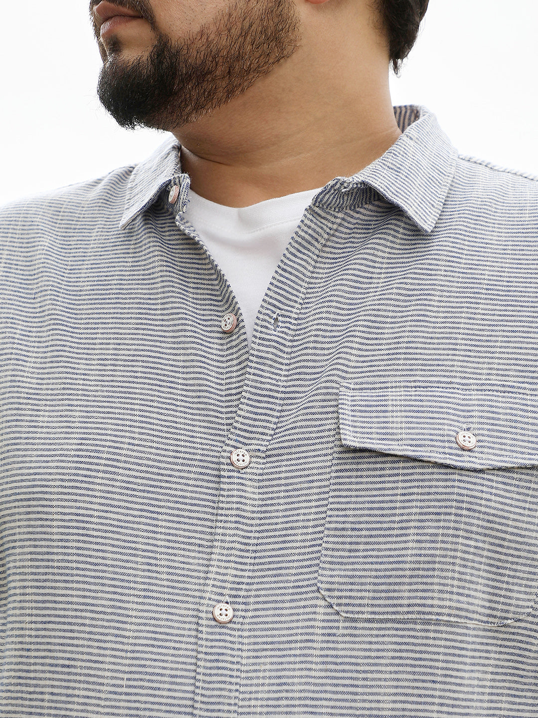 Candy-Stripe Jacquard Shirt