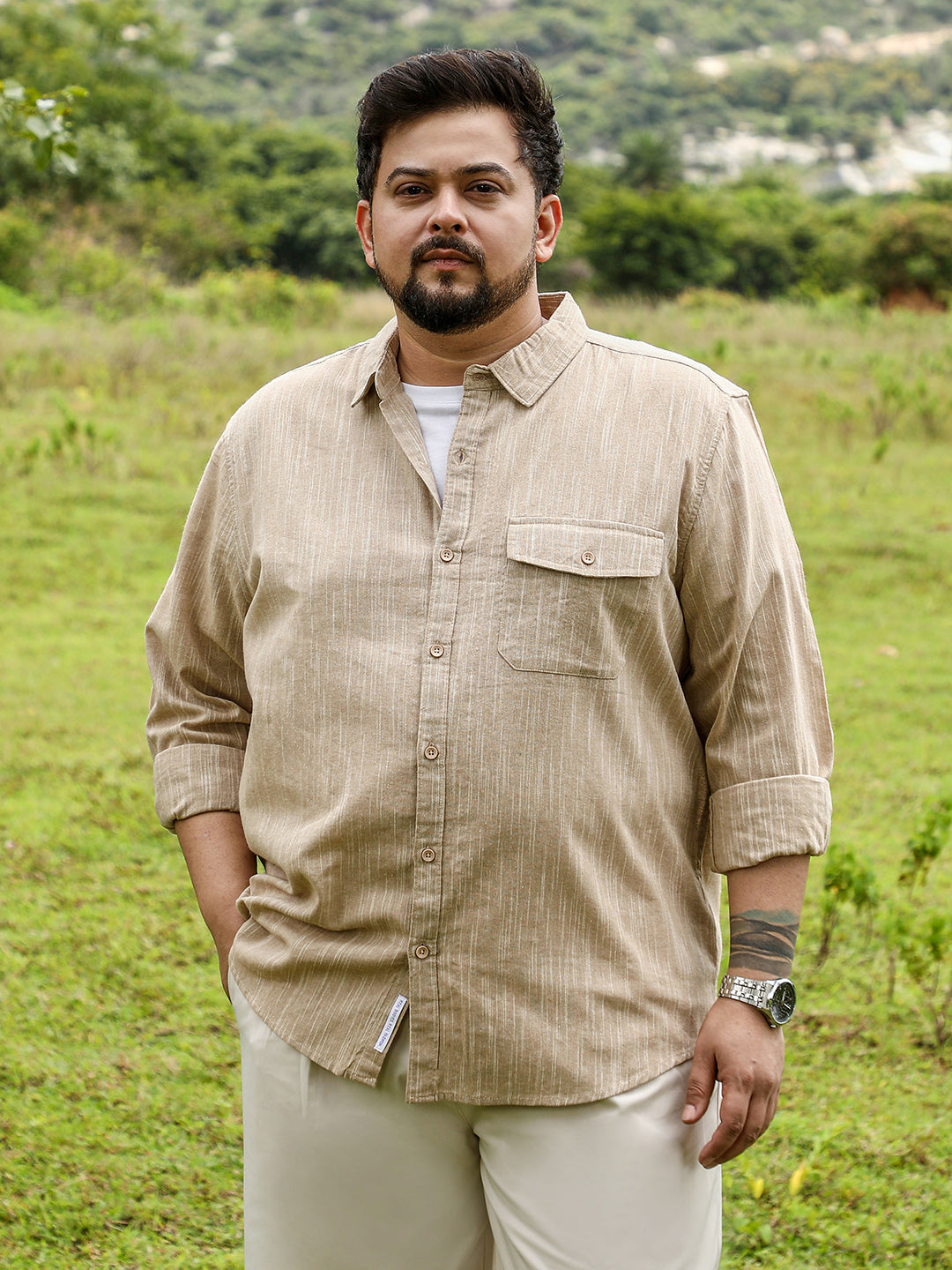 Thread-Jacquard Shirt