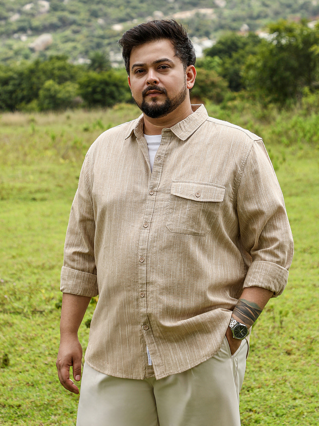 Thread-Jacquard Shirt