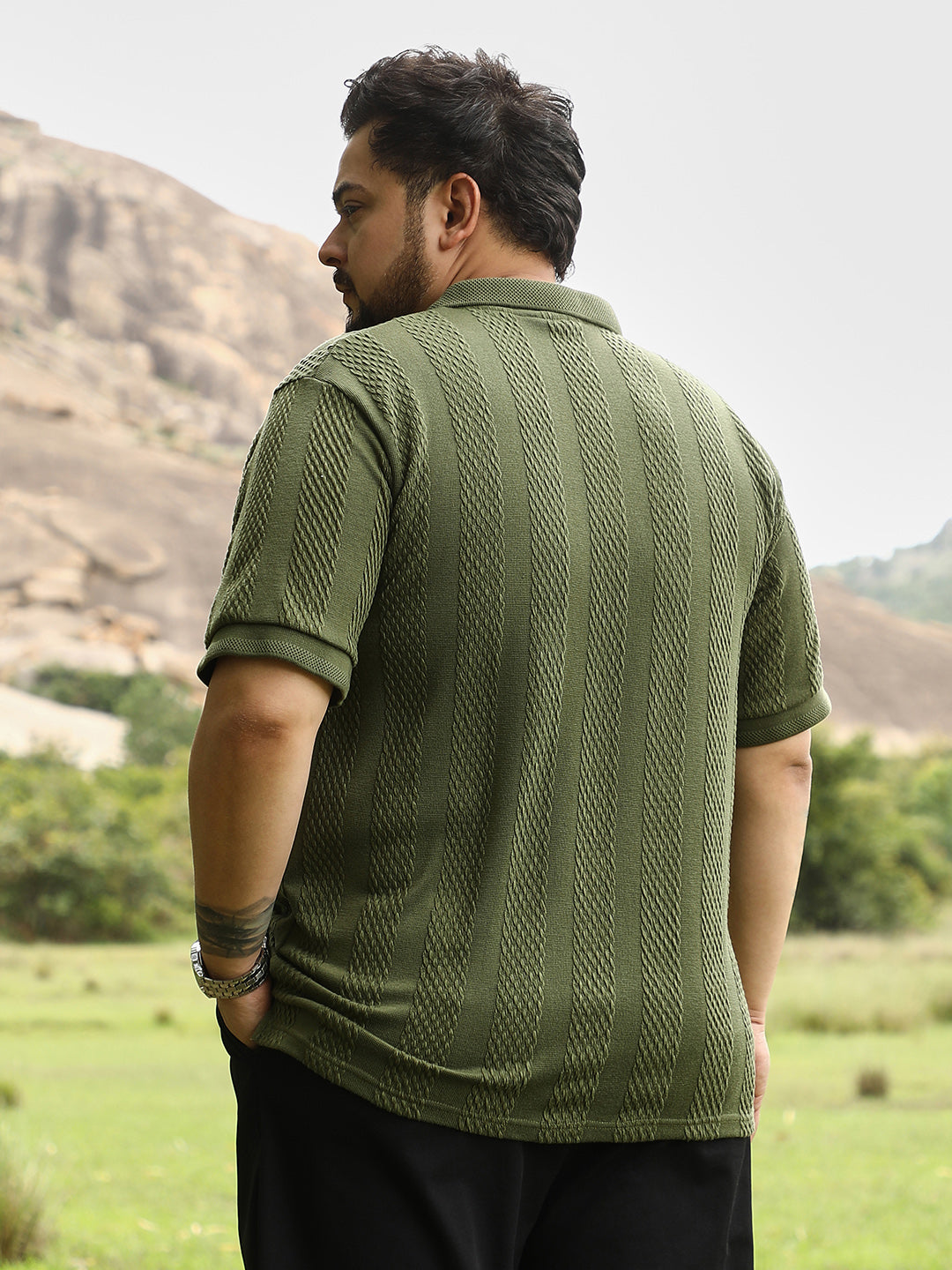 Bi-Panel Polo T-Shirt