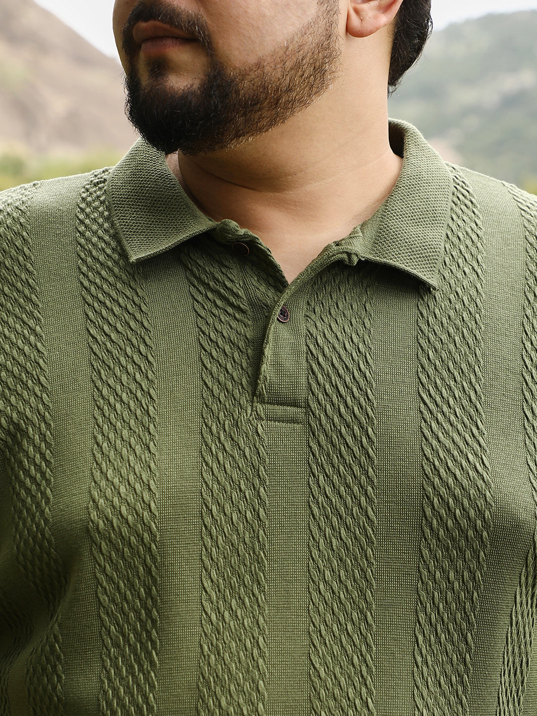 Bi-Panel Polo T-Shirt