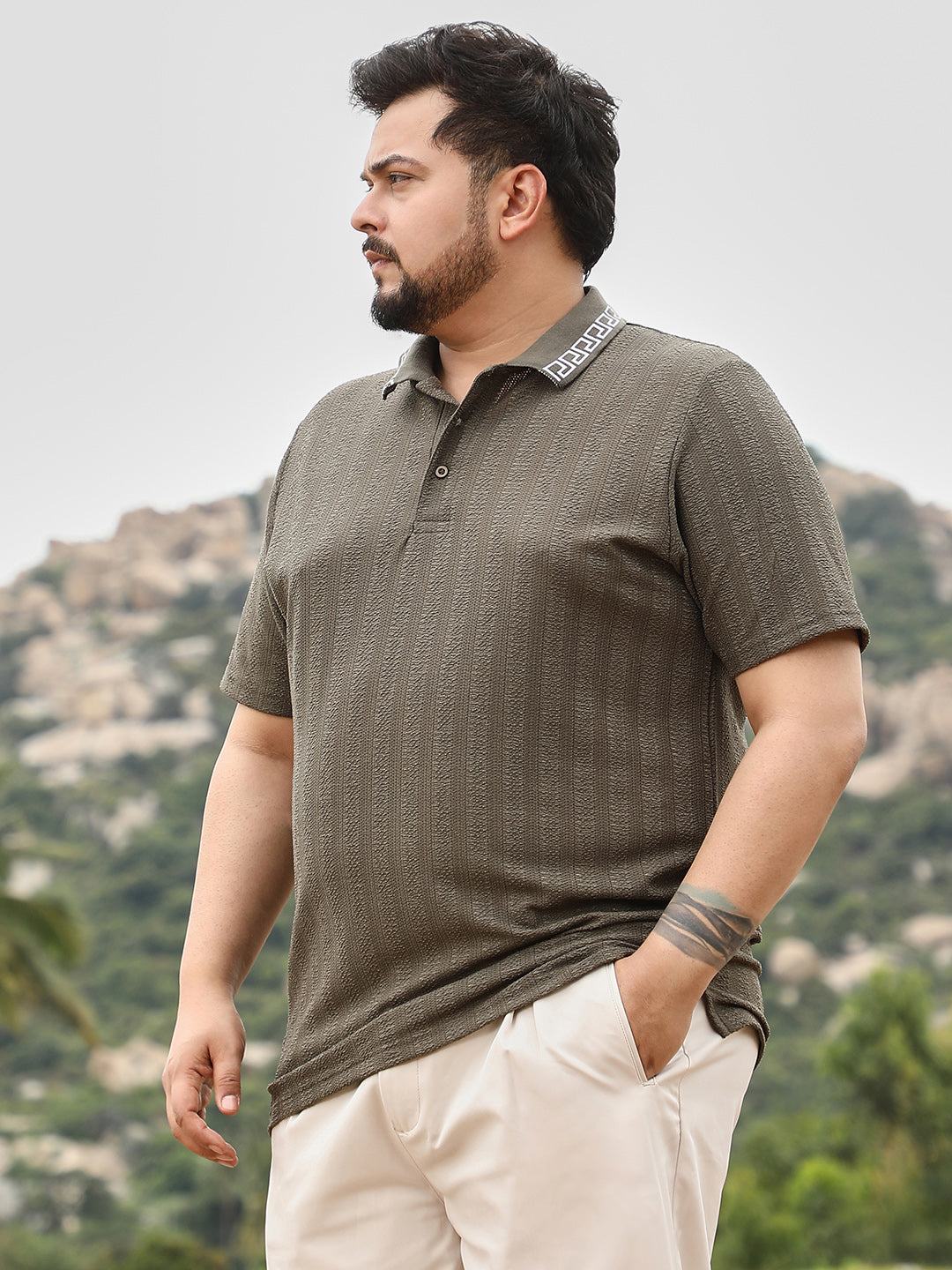 Bi-Panel Polo T-Shirt