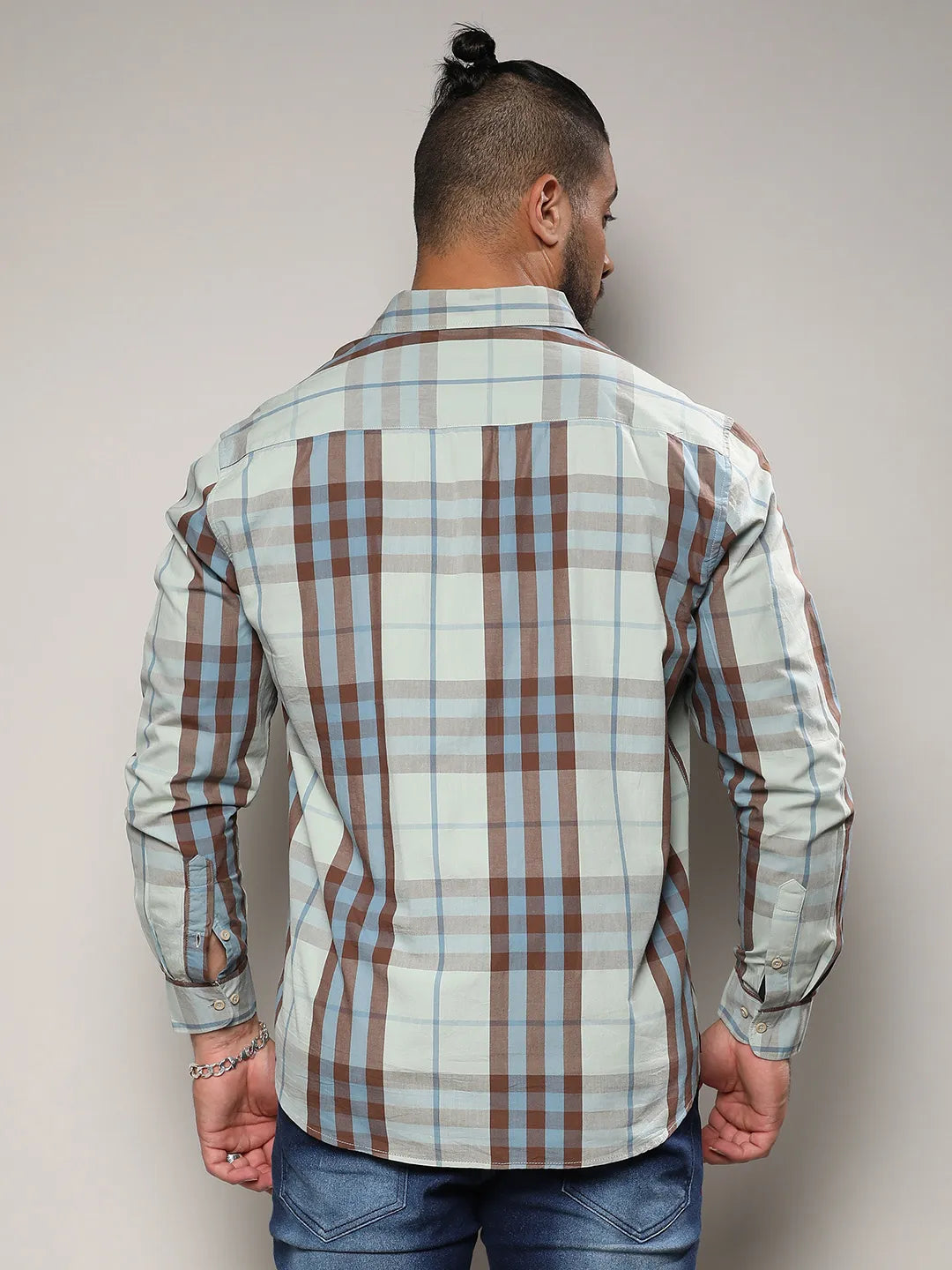 Sage Green Tartan Plaid Shirt