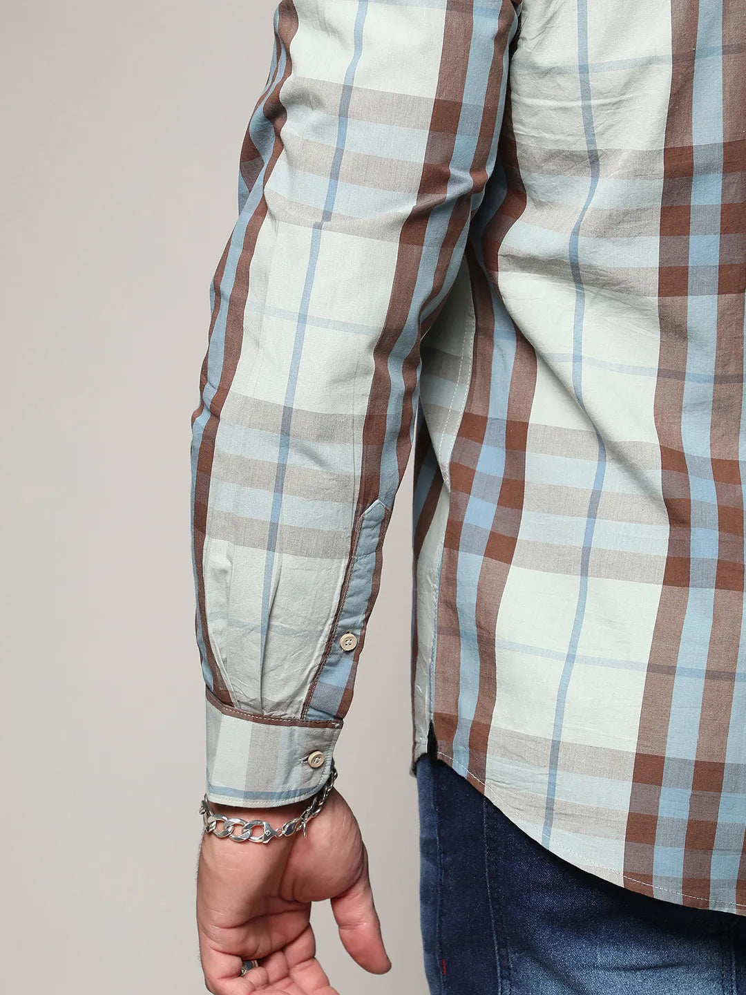 Sage Green Tartan Plaid Shirt
