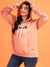 WOMEN PRINTED HOODED SWEATSHIRT