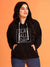 WOMEN PRINTED HOODED SWEATSHIRT