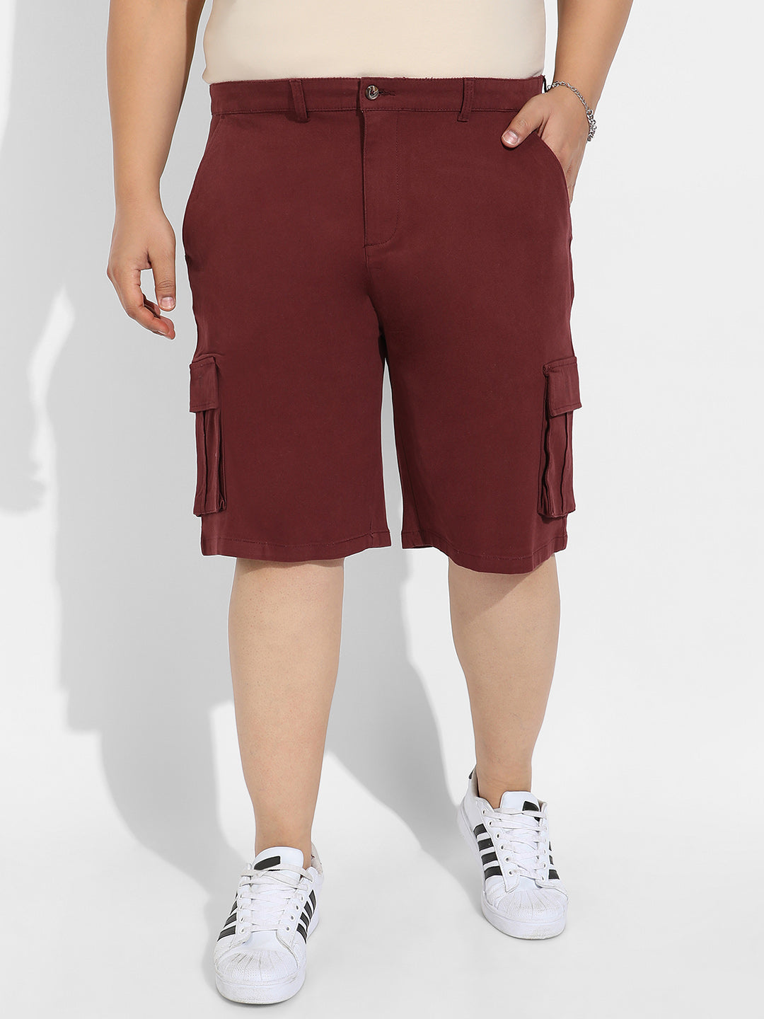 Maroon Cargo Shorts