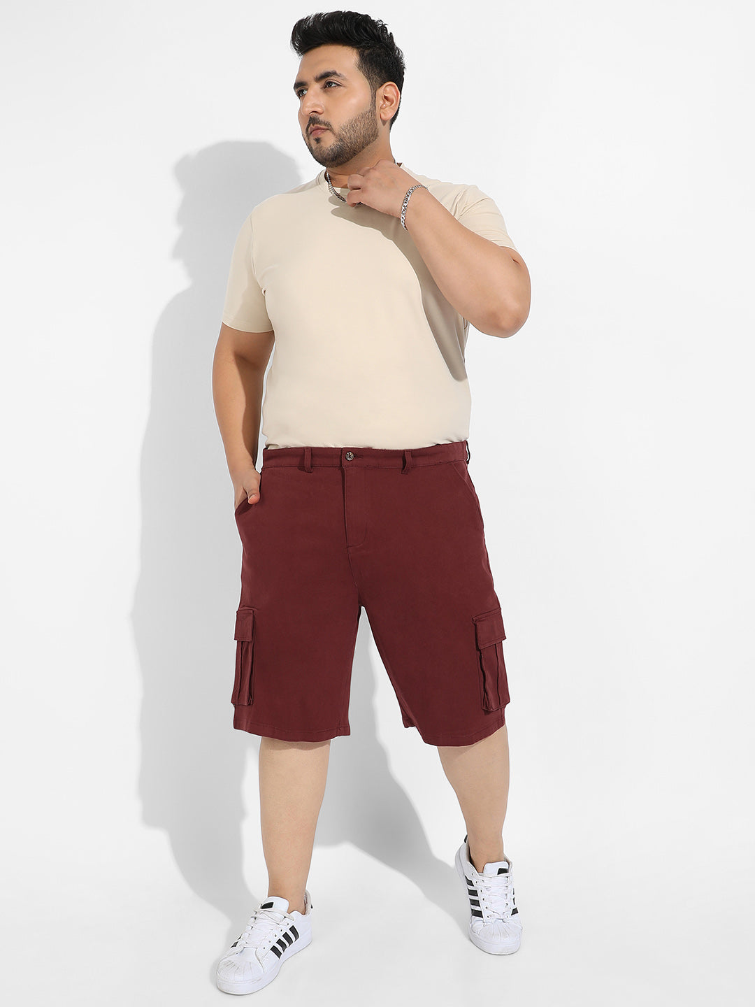 Maroon Cargo Shorts