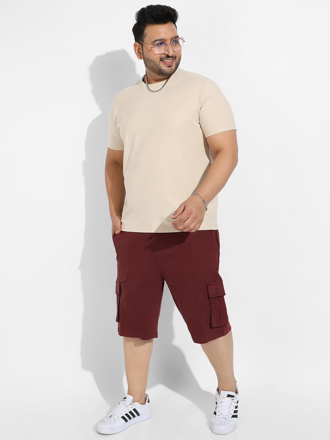 Maroon Cargo Shorts