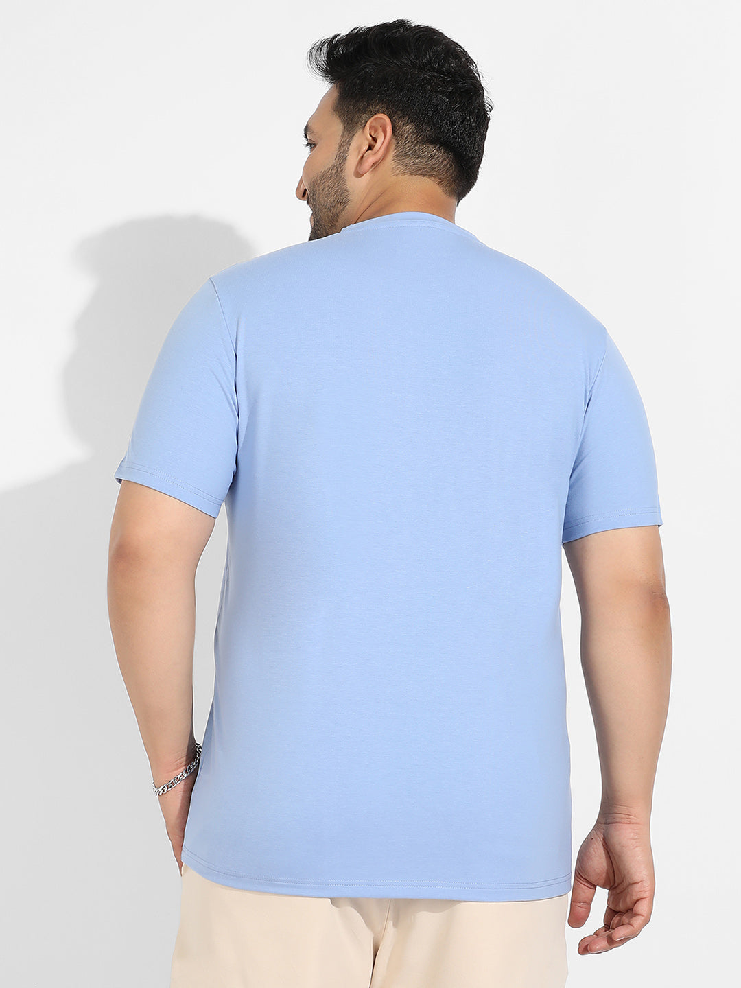 Pastel Blue Basic Regular Fit T-Shirt