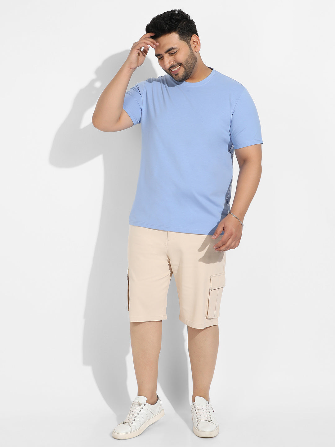 Pastel Blue Basic Regular Fit T-Shirt