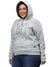 WOMEN PRINTED CASUAL HOODED SWEATSHIRT