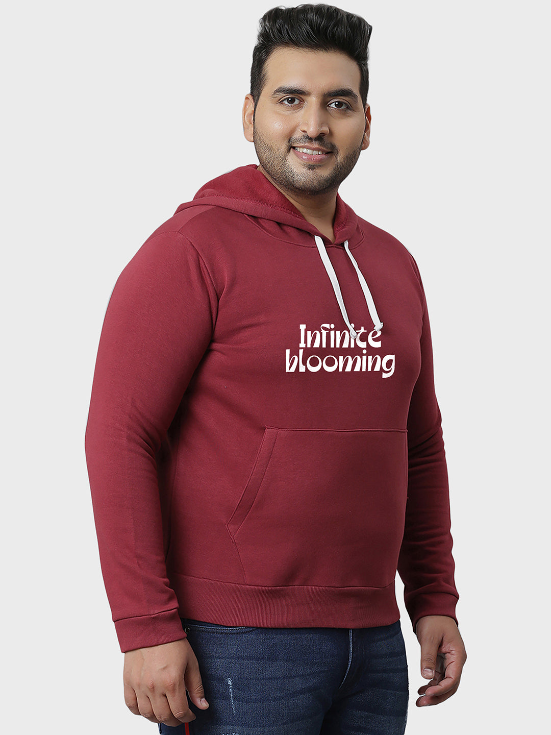 Printed Stylish Casual Winter Hooded Sweatshirt
