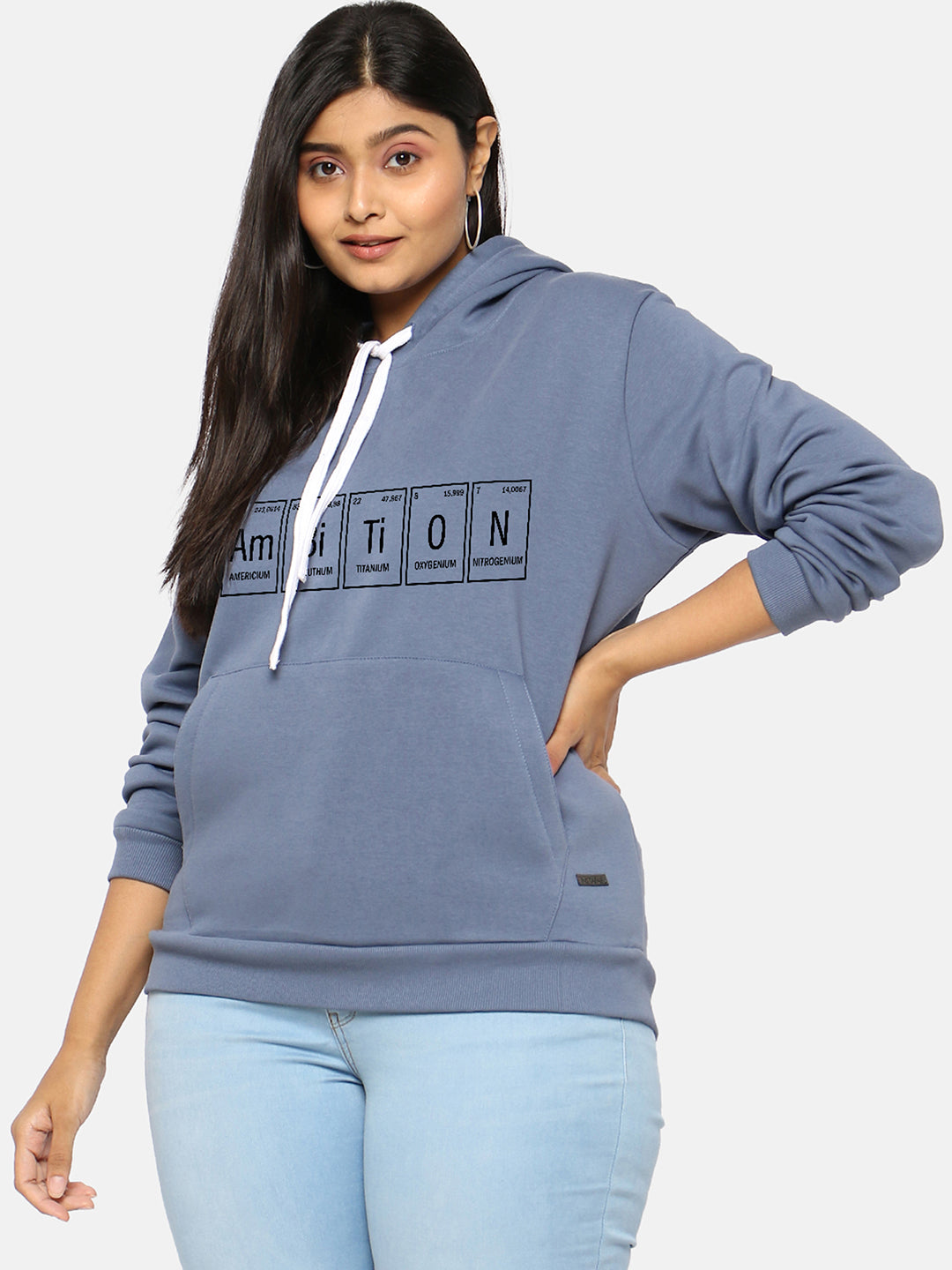 Casual Black Hoodie With Print
