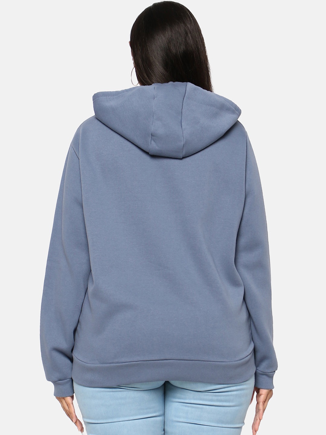 Casual Black Hoodie With Print