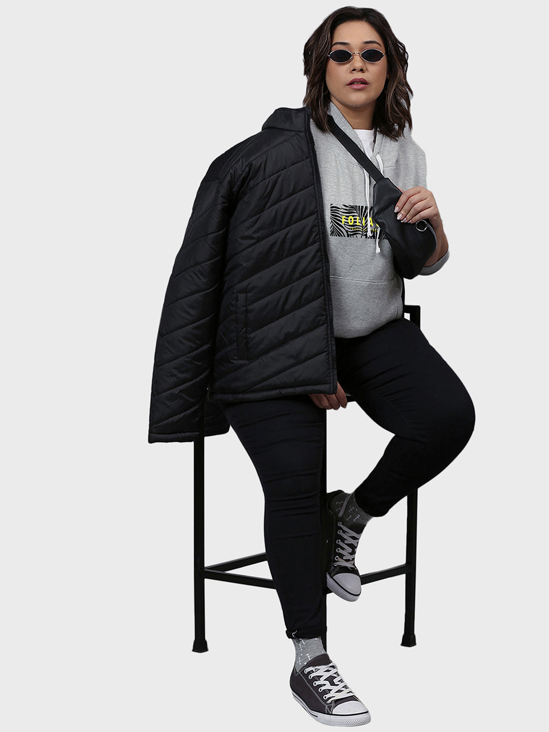 Typographic Sweatshirt With Hood