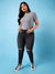 WOMEN STYLISH TORN CASUAL BLACK JEANS