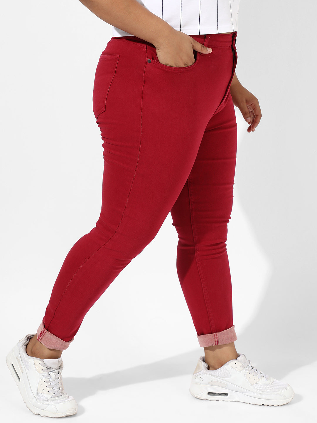 Red Colour Pop Denim Jeans