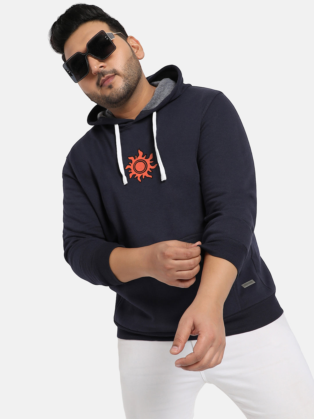 Navy Blue Happy Connection Hoodie