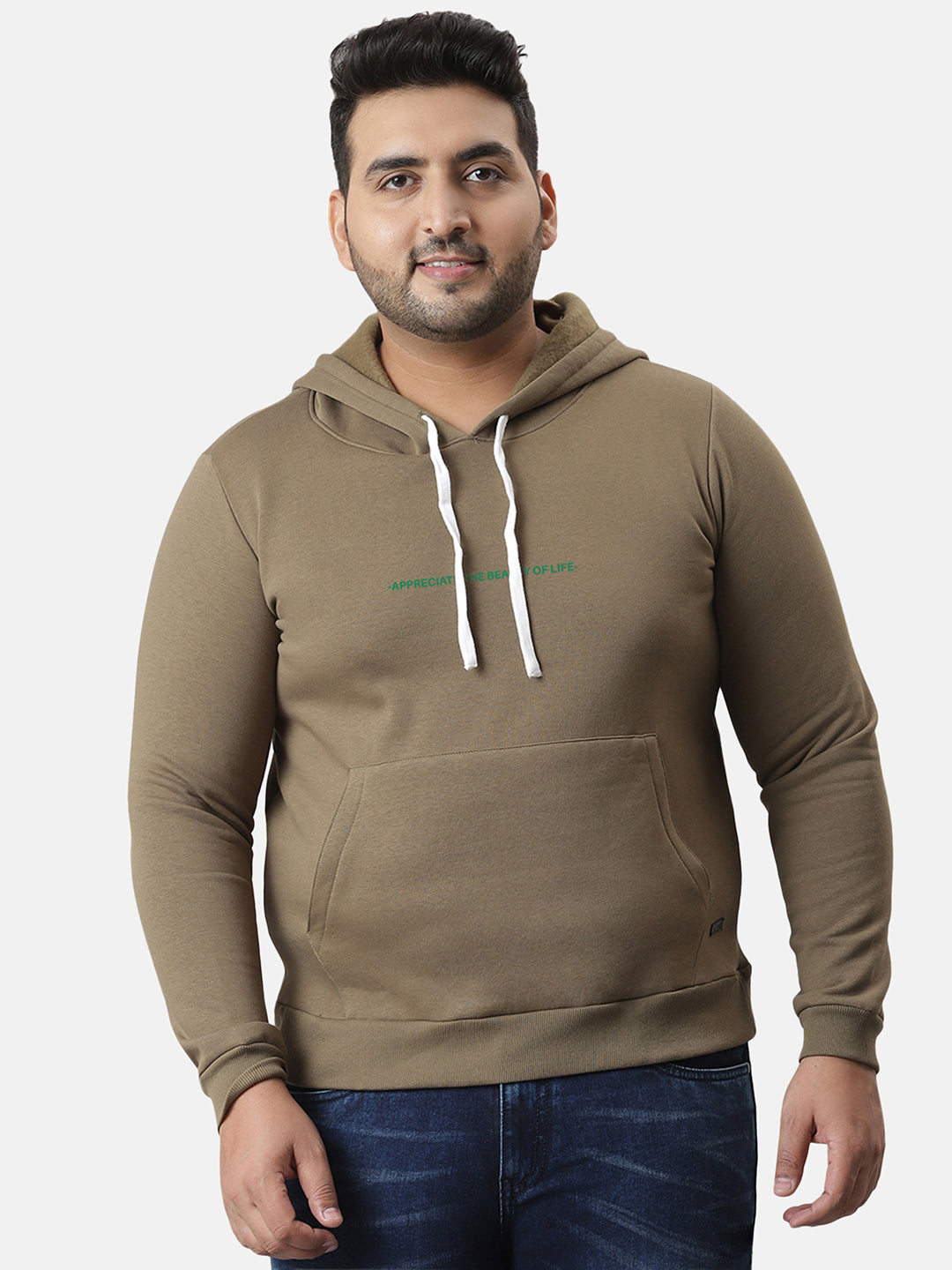 Olive Green Smell The Flower Hoodie