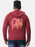 Plus Size Men's Wine Red Dripping On Hoodie