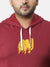 Plus Size Men's Wine Red Dripping On Hoodie