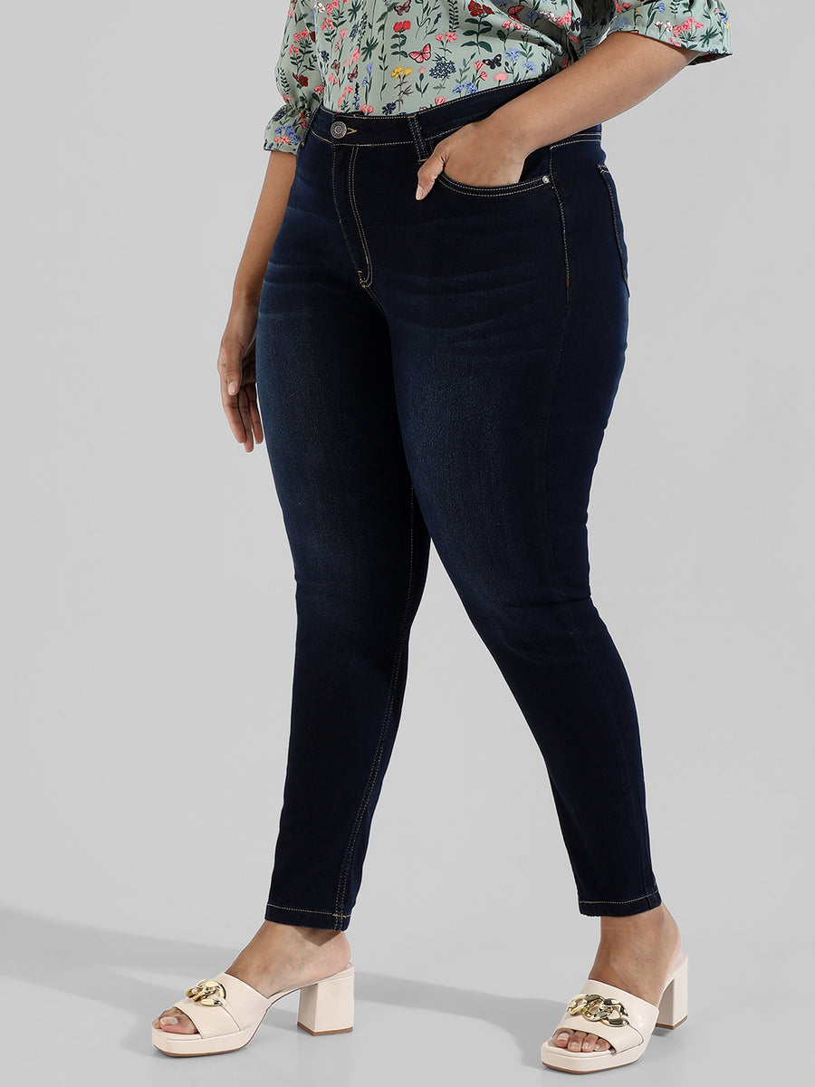 Plus Size Solid Stylish Skinny Fit New Trend Denim Jeans Sizes (36-42 ...