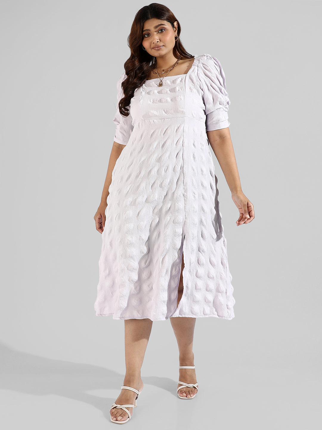 Solid Side Cut Design Stylish Casual Dresses