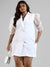 Solid Net sleeve Stylish Casual Dresses