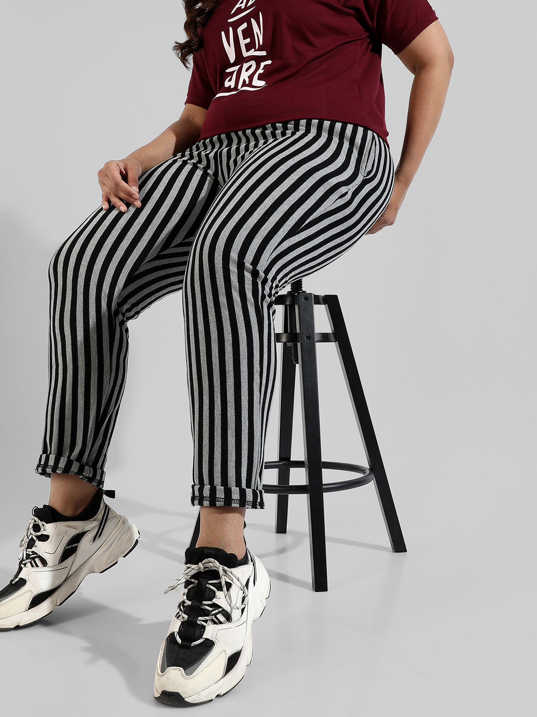 Striped Stylish Active & Evening Trackapnt