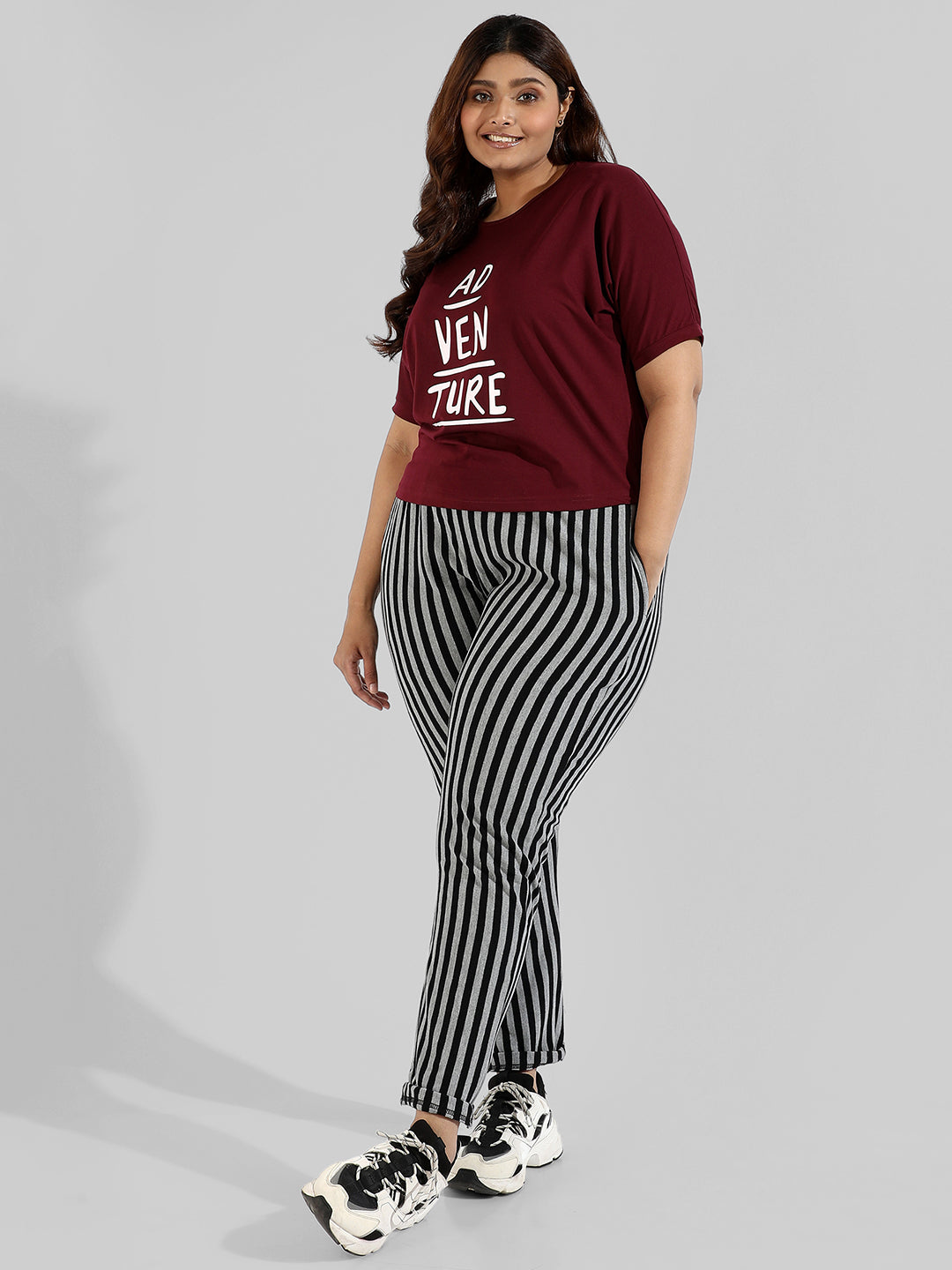 Striped Stylish Active & Evening Trackapnt