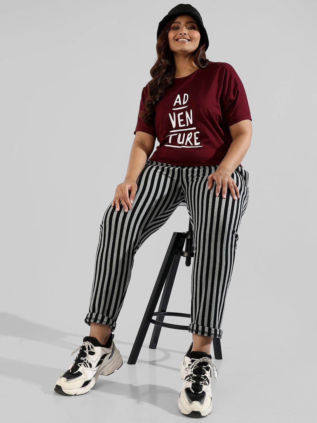Striped Stylish Active & Evening Trackapnt