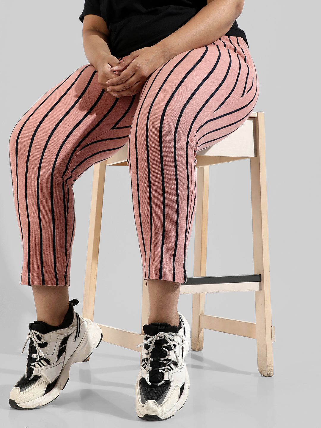 Striped Stylish Active & Evening Trackapnt