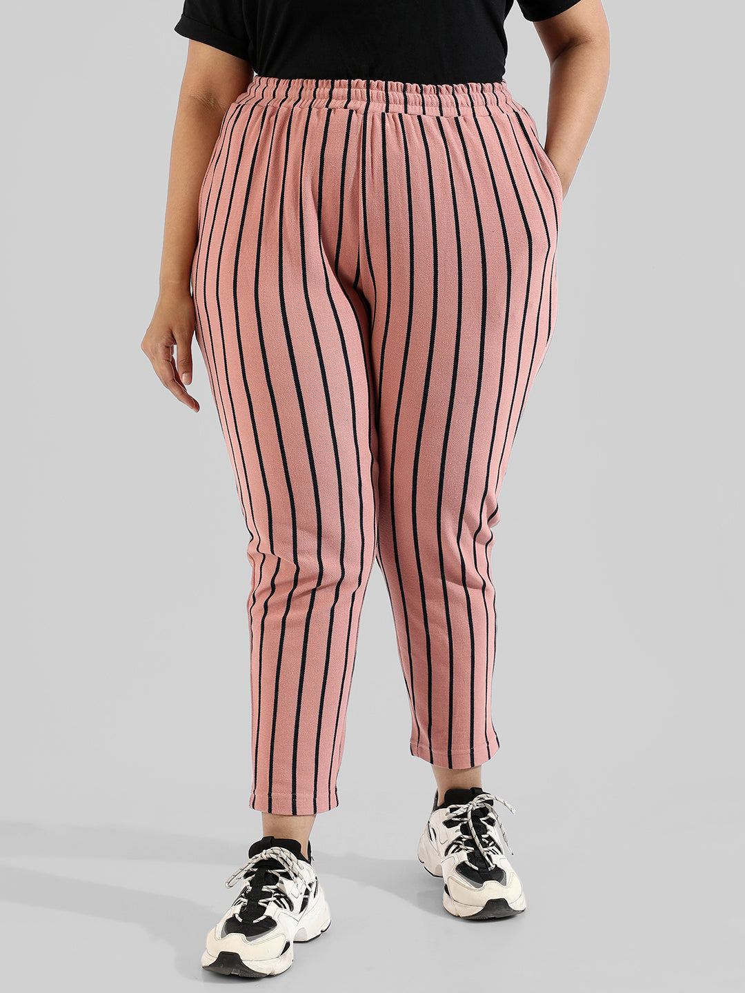 Striped Stylish Active & Evening Trackapnt