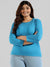 Solid Stylish Quarter Sleeve Round neck Top