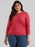 Solid Stylish Quarter Sleeve Round neck Top