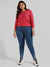 Solid Stylish Quarter Sleeve Round neck Top