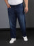 Plus Size Men Denim Jeans Navy Blue