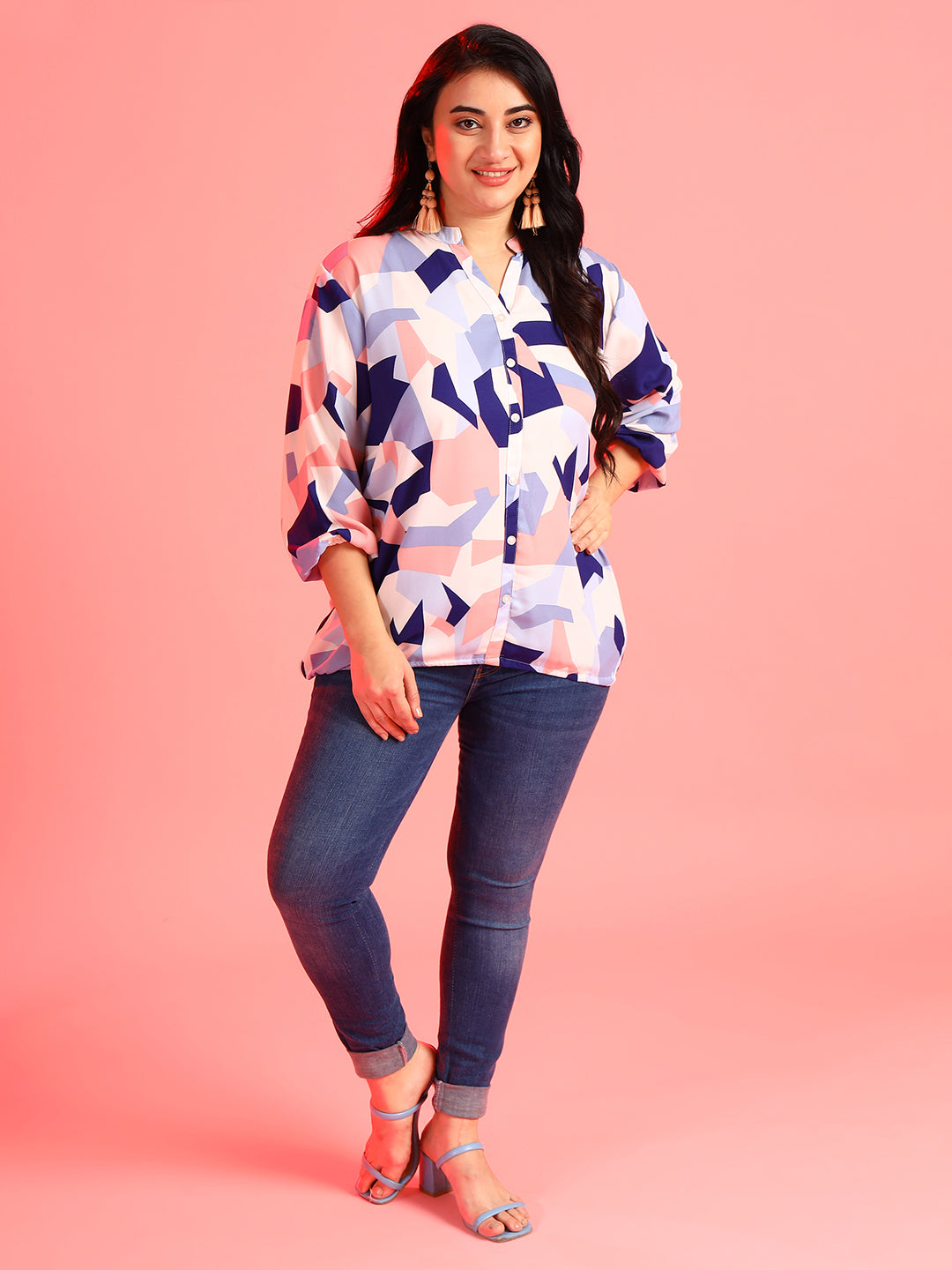 PLUS SIZE WOMEN GRAPHIC DESIGN TOP