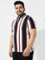 Multicolour Striped Polo Neck T-Shirt