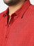 Red Textured Casual Shirt
