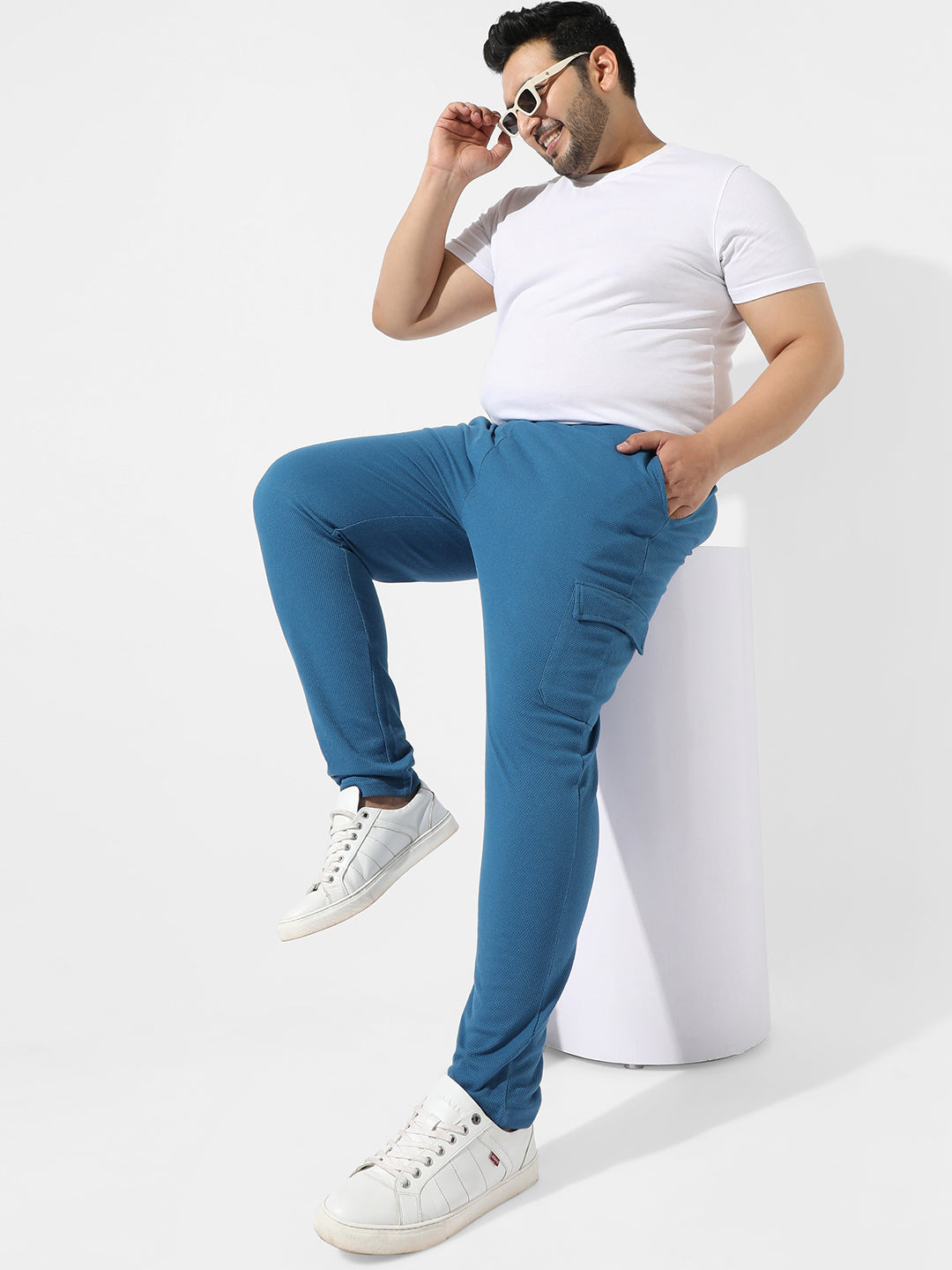 Solid Blue Trackpants