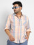 Men's Multicolour Contrast Panel Plaid Shirt