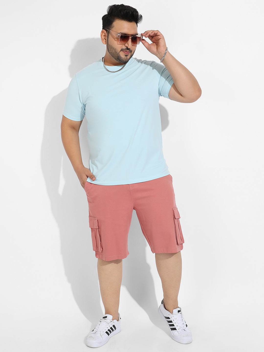 Icy Blue Split Face T-Shirt