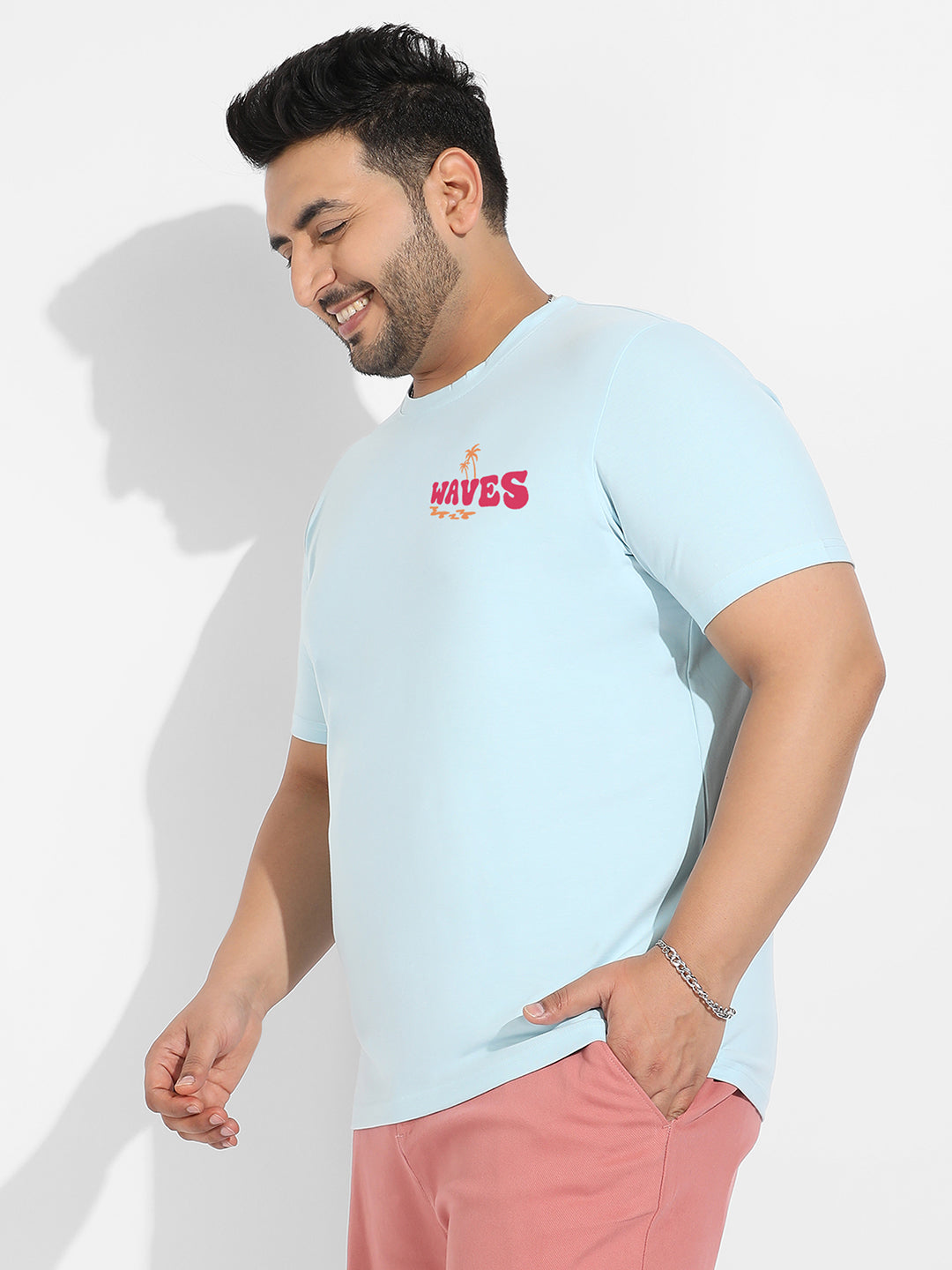 Icy Blue Happy Waves T-Shirt