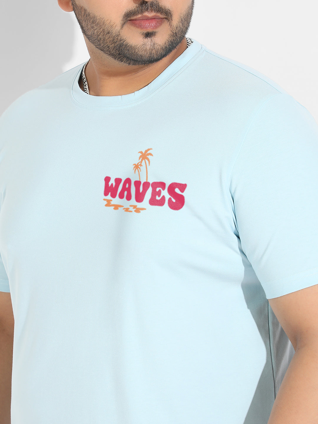 Icy Blue Happy Waves T-Shirt