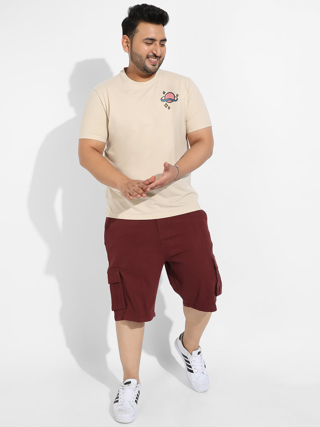 Beige Rainbow Universe T-Shirt