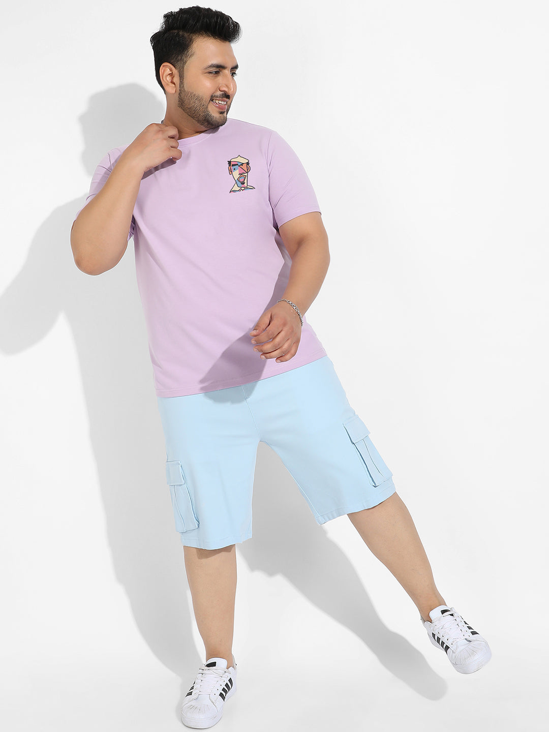 Lilac Abstract Face T-Shirt