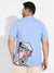 Pastel Blue Abstract Face T-Shirt