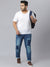 FRONT PATCH STYLISH CASUAL DENIM JEANS